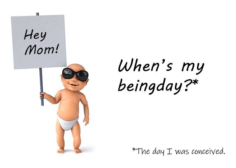 Cool Baby Holding Sign E-Card